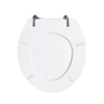 Imagen de TAPA WC Blanco Madera Laqueada Herraje Metal Florencia