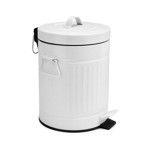 Imagen de PAPELERA Retro Blanca 5L.  21cmØ / 30cm H
