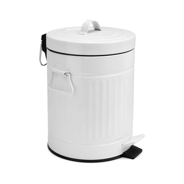 Imagen de PAPELERA Retro Blanca 5L.  21cmØ / 30cm H