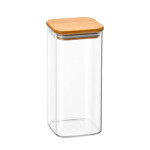 Imagen de FRASCO de Vidrio Tapa Bambu 1.5L 10.5*10.5/21cm H