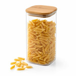 Imagen de FRASCO de Vidrio Tapa Bambu 1.5L 10.5*10.5/21cm H
