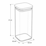 Imagen de FRASCO de Vidrio Tapa Bambu 1L 8.5*8.5/21cm H
