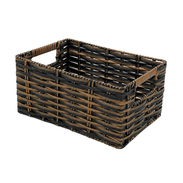 Imagen de CESTO PVC Simil Rattan Chico 25x16x12cm H