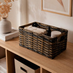 Imagen de CESTO PVC Simil Rattan Chico 25x16x12cm H