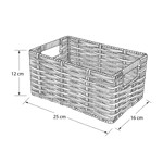 Imagen de CESTO PVC Simil Rattan Chico 25x16x12cm H