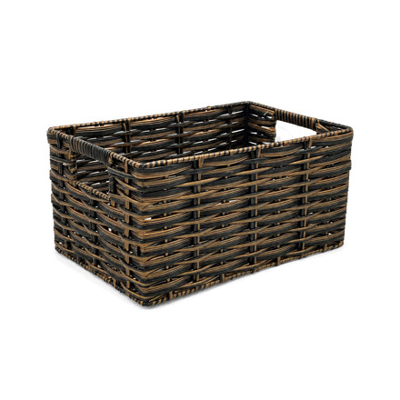 Imagen de CESTO PVC Simil Rattan Mediano 28x19x14cm H