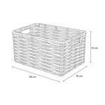 Imagen de CESTO PVC Simil Rattan Mediano 28x19x14cm H