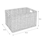 Imagen de CESTO PVC Simil Rattan Grande 31x22x16cm H