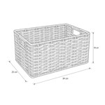 Imagen de CESTO PVC Simil Rattan Extra Grande 34x25x18cm H