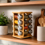 Imagen de ESPECIERO Bambu Giratorio 16pzas 16x16x27.5cm