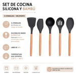 Imagen de SET 6 Pzas. Menage Silicona Gris