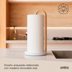 Imagen de PORTA PAPEL Cocina Bellwood Bco.Natural Ø17.4*35cm H UMBRA