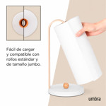 Imagen de PORTA PAPEL Cocina Bellwood Bco.Natural Ø17.4*35cm H UMBRA
