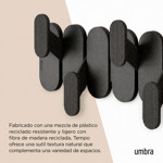 Imagen de PERCHERO Tempo 6 Ganchos Negro 47*18.4cm UMBRA