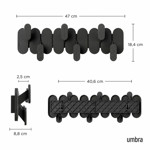 Imagen de PERCHERO Tempo 6 Ganchos Negro 47*18.4cm UMBRA