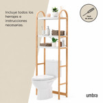 Imagen de ESTANTERIA sobre Inodoro Blanco/Mad.Natural 61*26*168cm H UMBRA