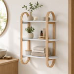 Imagen de ESTANTE x 3 Pared Bco/Nat. 65.2x23.6x74.9H cm