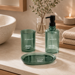 Imagen de Set de Baño Vidrio Deco 3 Pzas. ( 4 tonos )