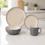 Imagen de JUEGO de Vajilla Ceramica 16Pzas Gris