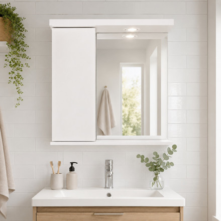Imagen de BOTIQUIN 1 Cuerpo Blanco con Luz 56*18*60.5cm H