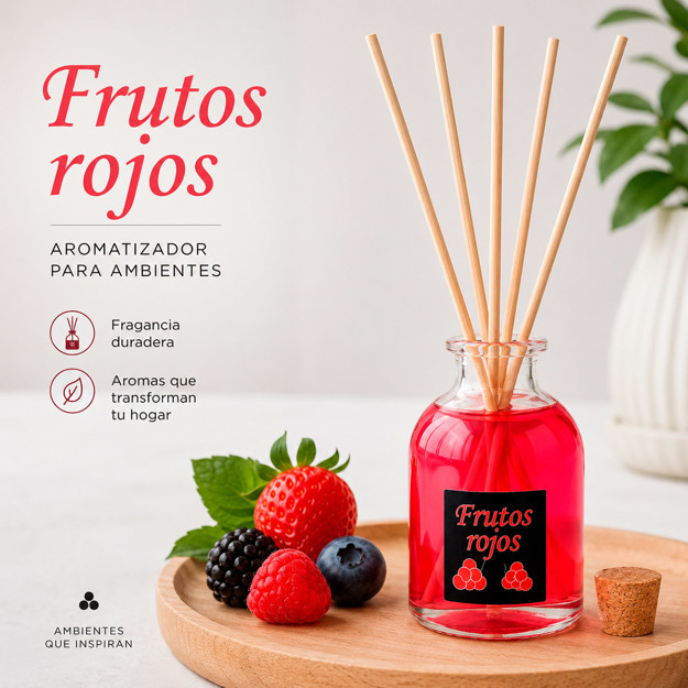 Imagen de DECO Aromatizador c/Varillas Frutos Rojos 50ml