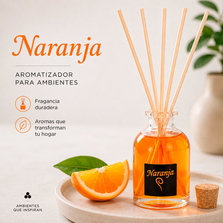 Imagen de Deco. Aromatizador Med.c/Varillas Naranja 50ml