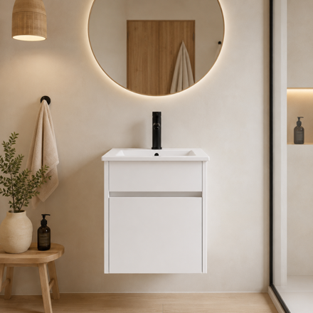 Imagen de M.Baño p/Colgar 1 Pta. Napoles Blanco 42x42x45.5cm H