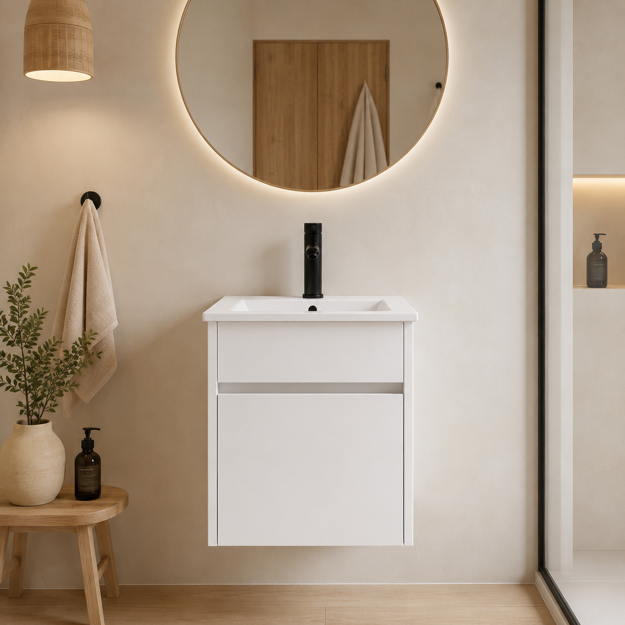 Imagen de M.Baño p/Colgar 1 Pta. Napoles Blanco 42x42x45.5cm H