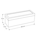 Imagen de Caja Rectangular para Té 4 Div Bambú 26.5*9*9cm H