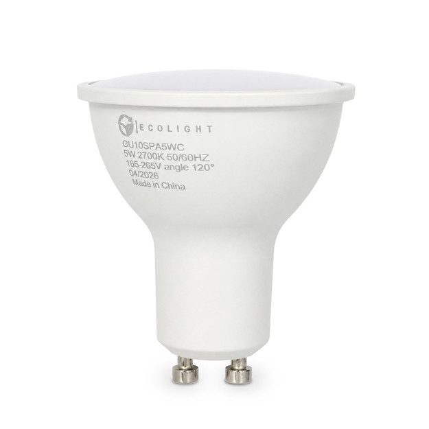 Imagen de LÁMPARA LED Dicroica GU10 5w Calida Ecoguard
