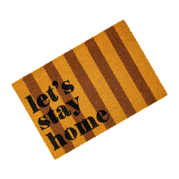Imagen de FELPUDO Coco Rayado Lets Stay Home 40x60cm