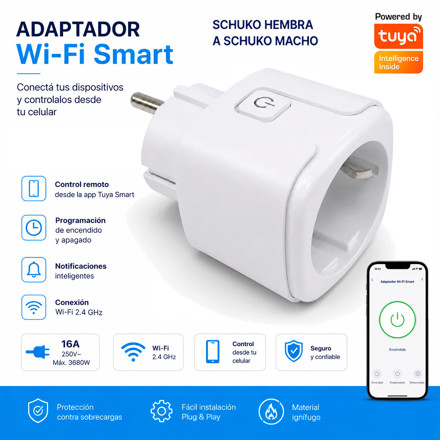 Imagen de ADAPTADOR Schuko 16A Smart WIFI