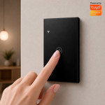 Imagen de PLAQUETA Negra Tactil Smart WIFI Bipolar