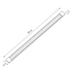Imagen de ARTEFACTO LED Chato Transparente 36w Frío 120cm