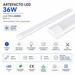 Imagen de ARTEFACTO LED Chato 36w Frío 120cm
