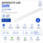 Imagen de ARTEFACTO LED Chato 36w Estanco Frío 115x5x3.5cm
