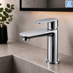 Imagen de LAVATORIO Monocomando Cromado Plano 15cm H Rimontti