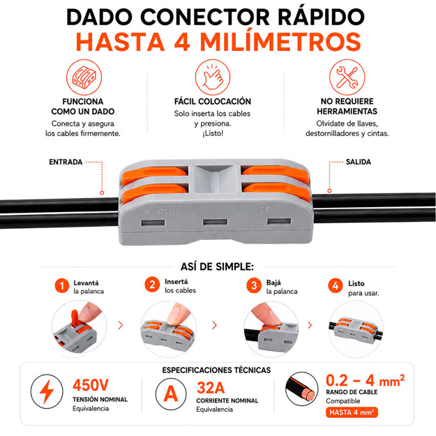 Imagen de DADO Conector Rapido 4mm
