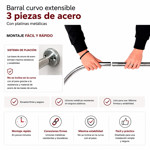 Imagen de Barral Curvo Extensible Acero 90-130cm
