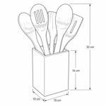 Imagen de SET 6 Pzas Utensilios Bambu 10x10x32cm H