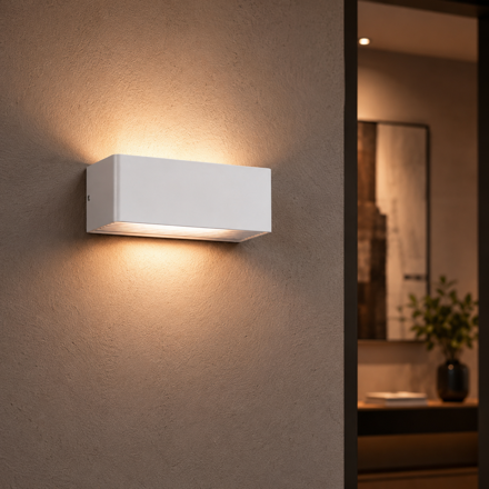 Imagen de Aplique LED 6w Cálido Tauro Blanco 20x10x8cm H