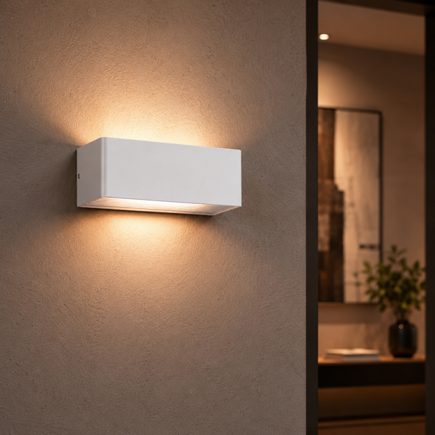 Imagen de Aplique LED 6w Cálido Tauro Blanco 20x10x8cm H