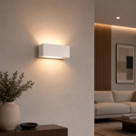 Imagen de Aplique LED 6w Cálido Tauro Blanco 20x10x8cm H