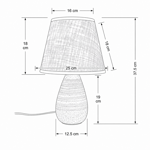 Imagen de LAMPARA Ceramica c/Pantalla Ankara 37.5cm H