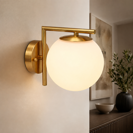 Imagen de Aplique 1 Luz Lyra Oro Mate