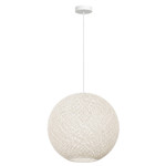 Imagen de COLGANTE 1 Luz Capullo Blanco Grande E27 Esfera 40Ø cm