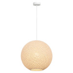 Imagen de COLGANTE 1 Luz Capullo Blanco Grande E27 Esfera 40Ø cm