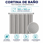 Imagen de Cortina 180x180 Gris Teflon Punto Diam.