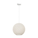 Imagen de COLGANTE 1 Luz Capullo Blanco Mediano E27 Esfera 30Ø cm.