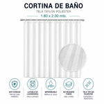 Imagen de CORTINA Rayas Blanca 180x200cm